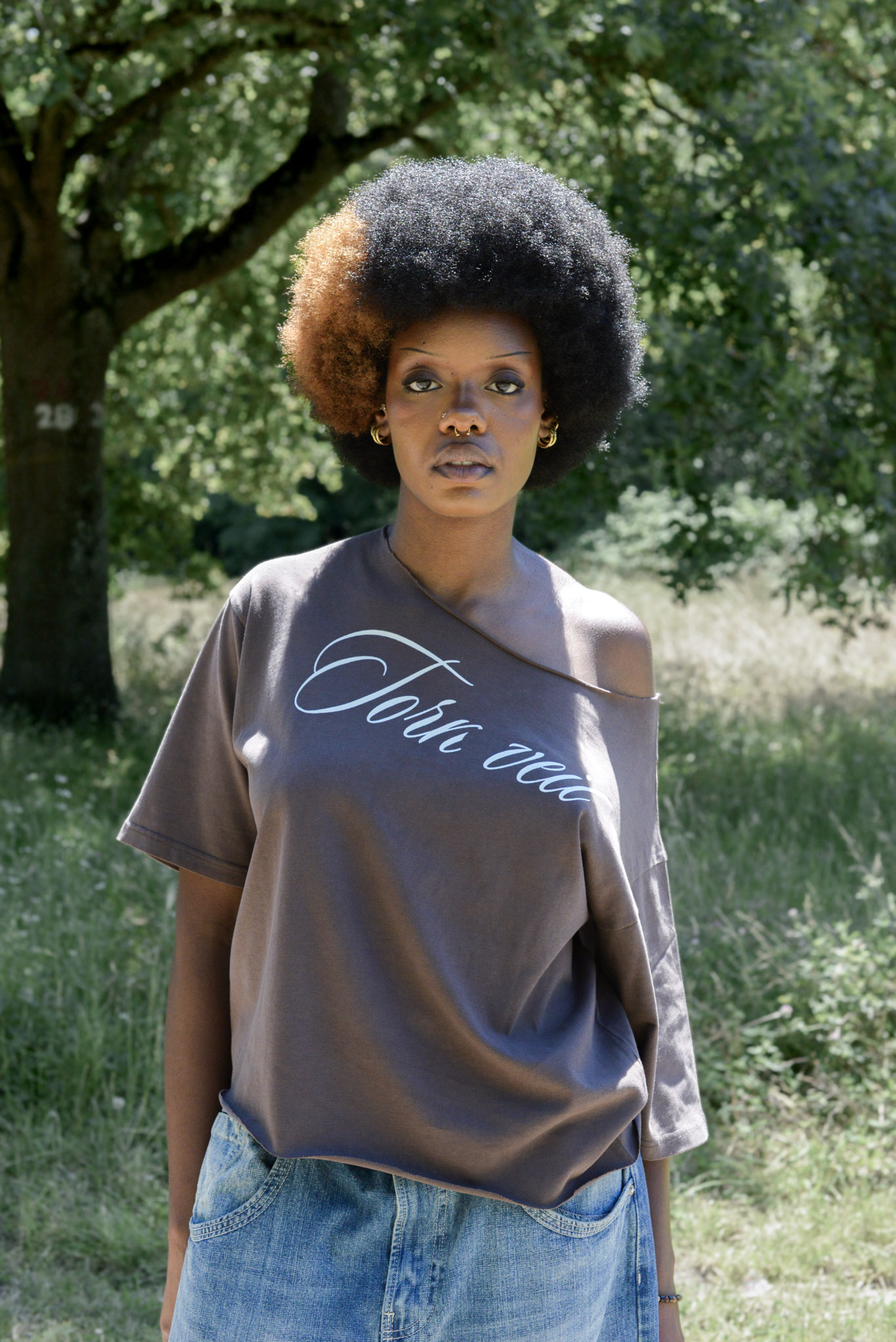 TEE SHIRT TORN VEIL WOMAN